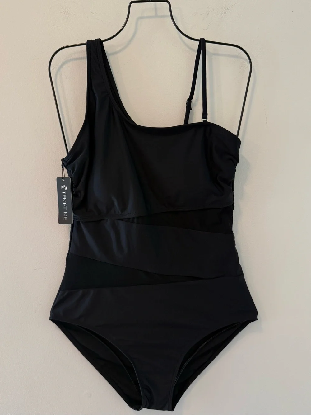 Tempt Me Black Swimsuit Size Large NWT #Lux-Swim-C